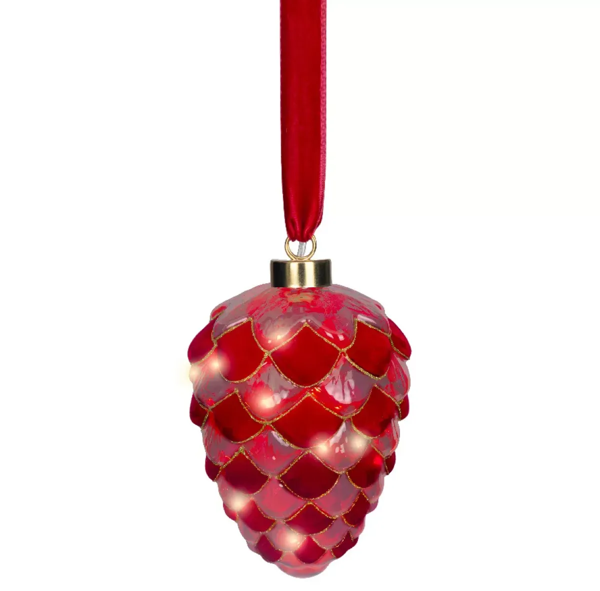 KAEMINGK Decorazioni E Oggetti Natalizi|Oggetti Decorativi E Illuminati-Pendente luminoso a pile 15 LED (D15 cm) Pigna di Venezia