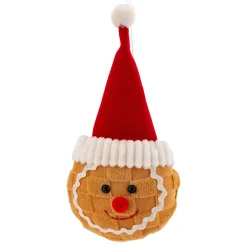 JJA Addobbi Natalizi-Pendente natalizio (H18 cm) Testa di Pan di Zenzero Caramello
