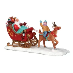 LEMAX Villagio Di Natale Lemax-Personaggi La slitta di Babbo Natale