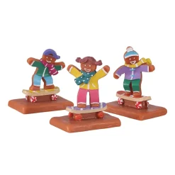 LEMAX Villagio Di Natale Lemax-Personaggi Pan di zenzero su skateboard