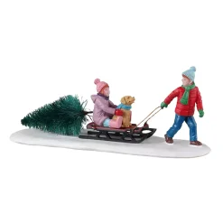 LEMAX Villagio Di Natale Lemax-Personaggi Ritorno a casa con il nostro albero