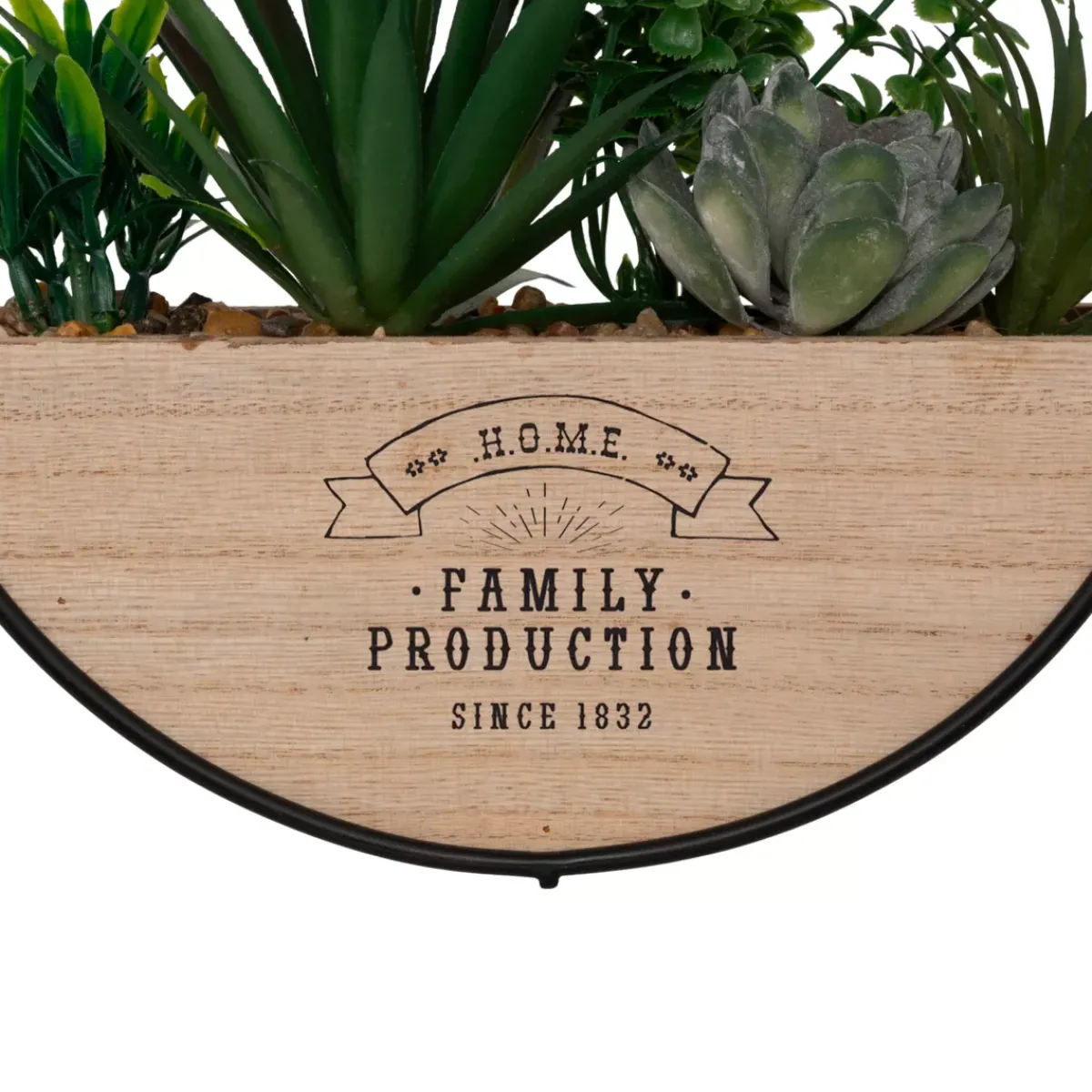 Atmosphera, cru017dateur d'intu017drieur Elementi Decorativi-Piante artificiali da appendere supporto di legno (D20 cm) Family production