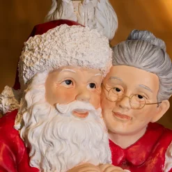 KAEMINGK Accessori Per Albero Di Natale-Piede di albero gigante (H97 cm) Babbo e Mamma Natale