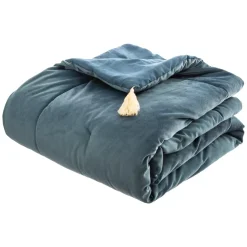 Piumotto velluto (80 x 180 cm) Slow Blu