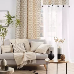 DOUCEUR D'INTERIEUR Plaid E Teli Copritutto-Plaid cotone (150 cm) Doreline