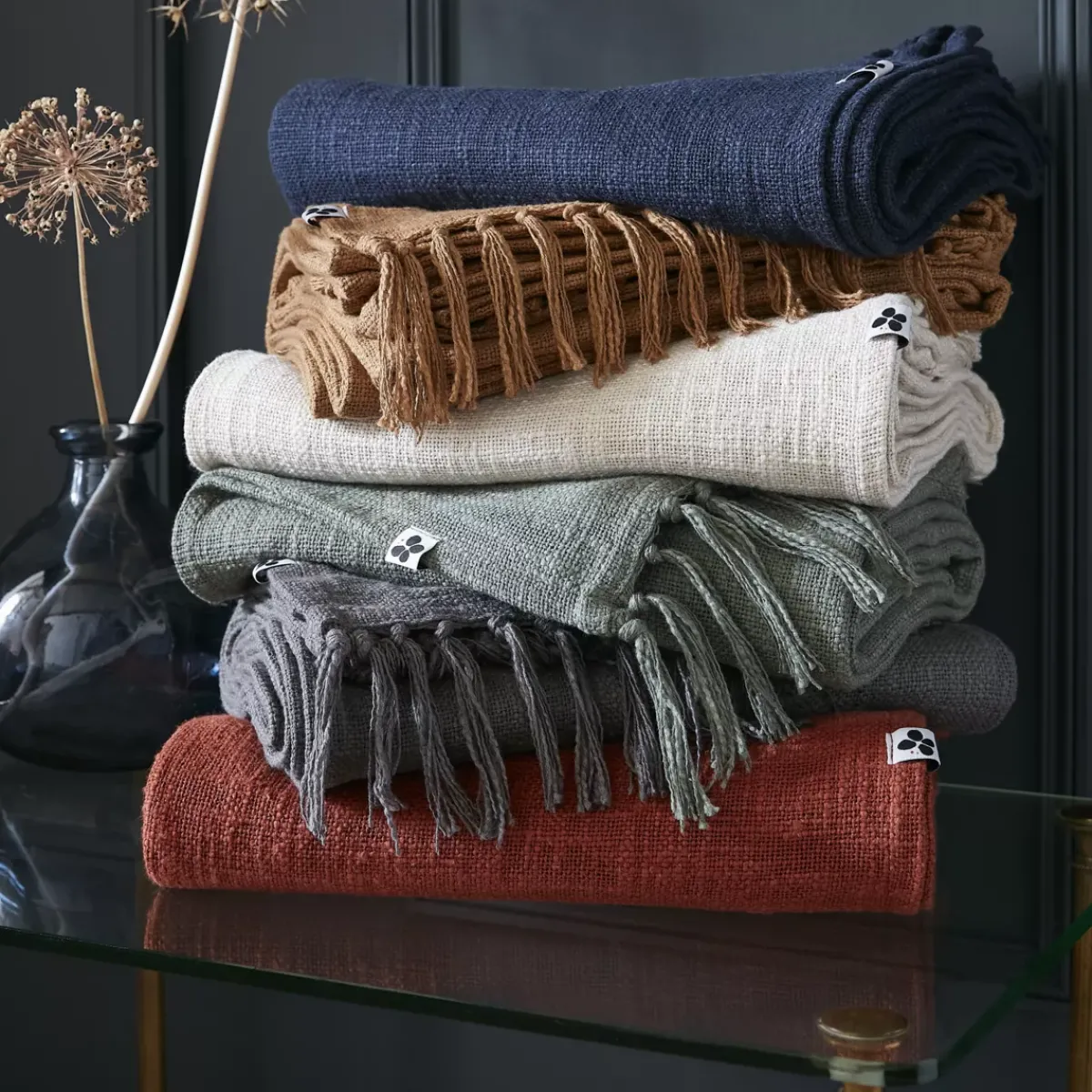 L'EFFET PAPILLON Plaid E Teli Copritutto-Plaid cotone (130 x 160 cm) Sixtine