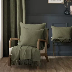 Plaid cotone (130 x 160 cm) Sixtine Verde rosmarino
