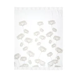 STOF Plaid E Teli Copritutto-Plaid in cotone riciclato morbido (125 x 150 cm) Oriana