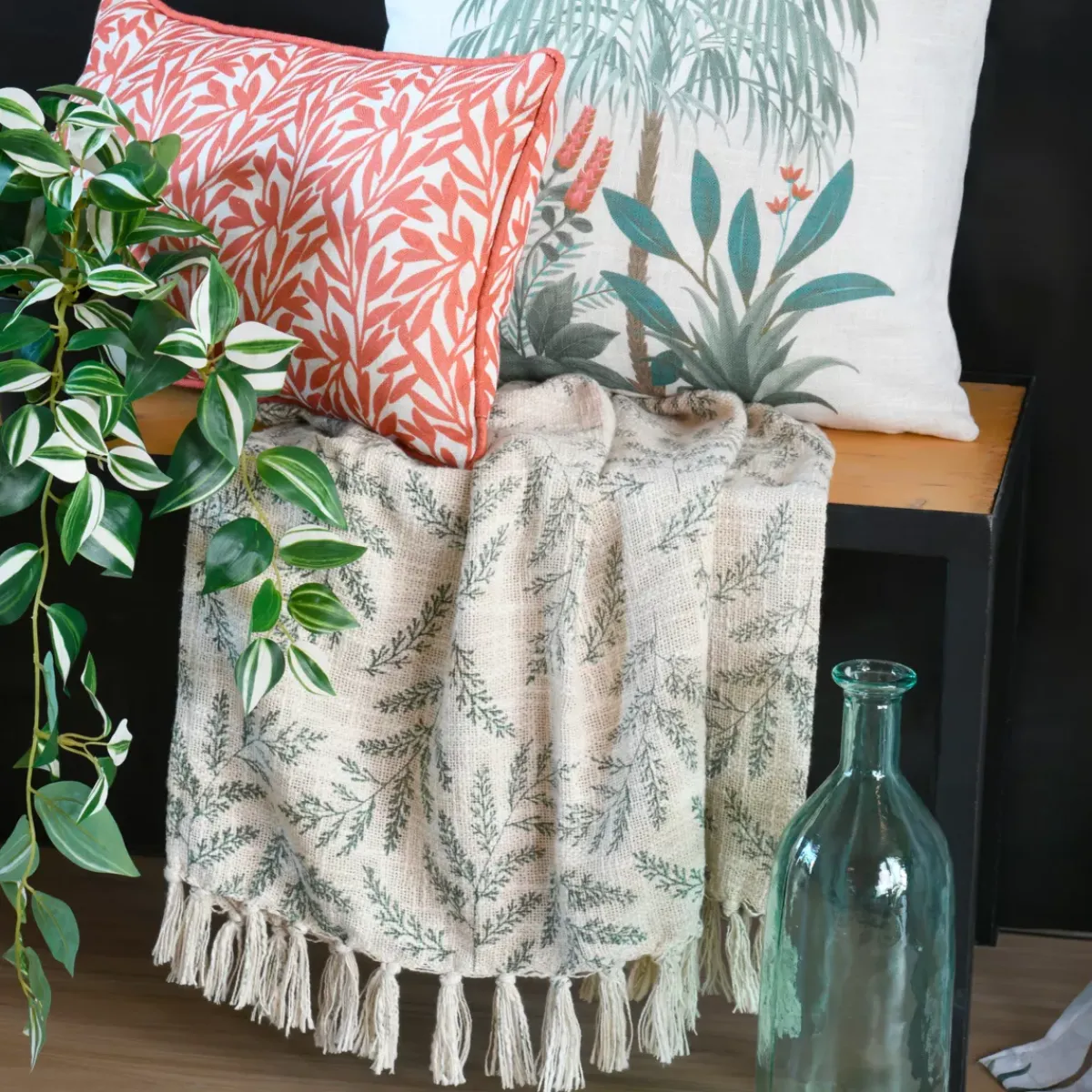 STOF Plaid E Teli Copritutto-Plaid in cotone (125 x 150 cm) Antillia