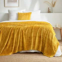 EMINZA Plaid E Teli Copritutto-Plaid morbida di flanella (180 x 230 cm) Zag