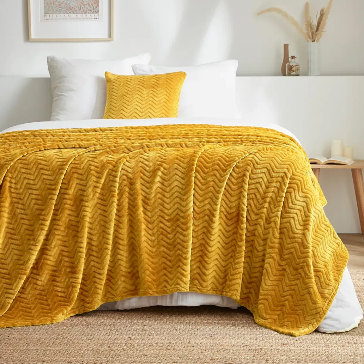EMINZA Plaid E Teli Copritutto-Plaid morbida di flanella (180 x 230 cm) Zag