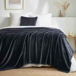 EMINZA Plaid E Teli Copritutto-Plaid morbida in flanella (180 x 230 cm) Didou grigio
