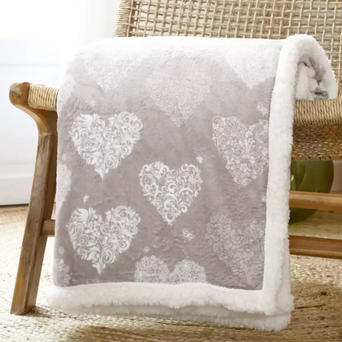 Plaid morbido (160 cm) Adelaïde Beige
