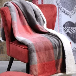 LOVELY CASA Plaid E Teli Copritutto-Plaid morbido (160 cm) Ecossais