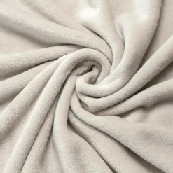 Plaid morbido in flanella (180 x 230 cm) Didou Beige greige