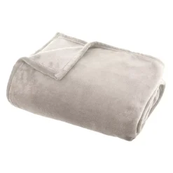 Plaid morbido in flanella (180 x 230 cm) Didou Beige greige