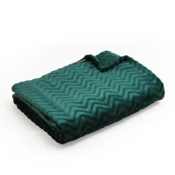 Plaid morbido in flanella (220 x 240 cm) Zag Verde