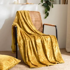 EMINZA Plaid E Teli Copritutto-Plaid morbido in flanella (130 x 180 cm) Fiore