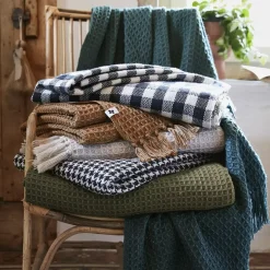 Plaid per divani in materiale riciclato (160 cm) Gabin Beige pampa