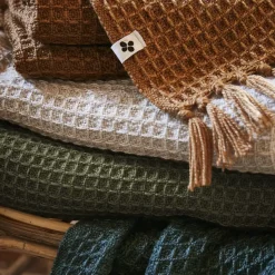 Plaid per divani in materiale riciclato (220 cm) Gabin Camel