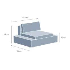 Poltrona da giardino in resina intrecciata Palma Grigio e antracite