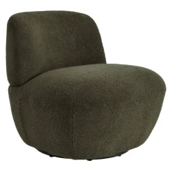 Poltrone-Poltrona girevole in bouclé (seduta 45 cm) Nyxor scuro