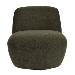 Poltrone-Poltrona girevole in bouclé (seduta 45 cm) Nyxor scuro