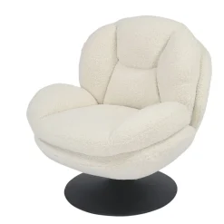 Poltrone-Poltrona girevole in bouclé (seduta 46 cm) Lomy
