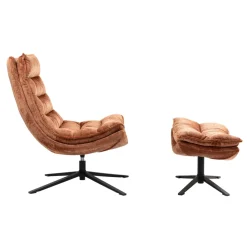 Poltrone-Poltrona girevole in tessuto (seduta 45 cm) Brava