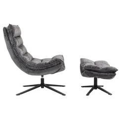 Poltrone-Poltrona girevole in tessuto (seduta 45 cm) Brava