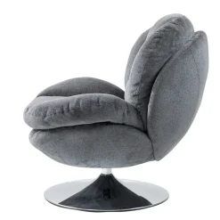 Poltrone-Poltrona girevole in tessuto (seduta 46 cm) Lomy