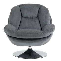 Poltrone-Poltrona girevole in tessuto (seduta 46 cm) Lomy
