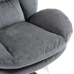 Poltrone-Poltrona girevole in tessuto (seduta 46 cm) Lomy