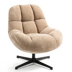 Poltrone-Poltrona girevole in tessuto (seduta 47 cm) Rezo Sabbia
