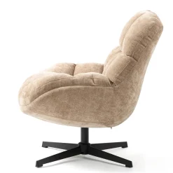 Poltrone-Poltrona girevole in tessuto (seduta 47 cm) Rezo Sabbia