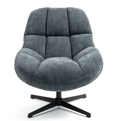 Poltrone-Poltrona girevole in tessuto (seduta 47 cm) Rezo Azzurro chiaro