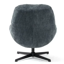 Poltrone-Poltrona girevole in tessuto (seduta 47 cm) Rezo Azzurro chiaro