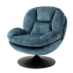 Poltrone-Poltrona girevole in velluto (seduta 46 cm) Lomy