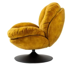 Poltrone-Poltrona girevole in velluto (seduta 46 cm) Lomy