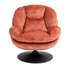 Poltrone-Poltrona girevole in velluto (seduta 46 cm) Lomy