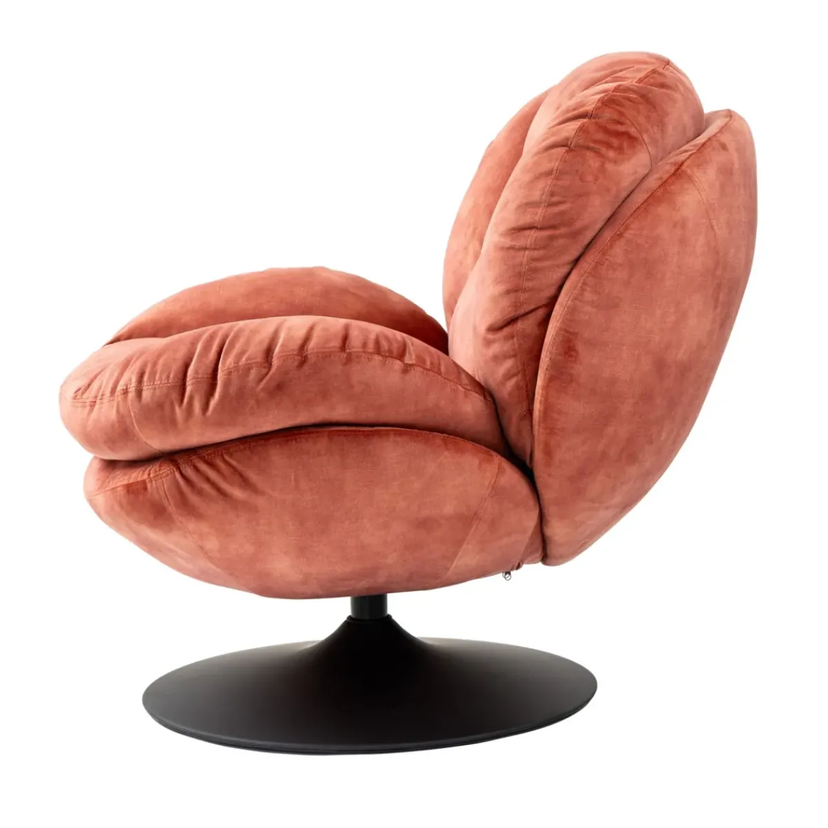 Poltrone-Poltrona girevole in velluto (seduta 46 cm) Lomy