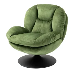 Poltrone-Poltrona girevole in velluto (seduta 46 cm) Lomy