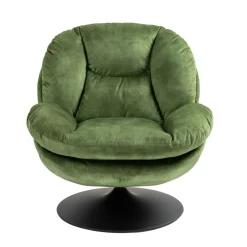 Poltrone-Poltrona girevole in velluto (seduta 46 cm) Lomy