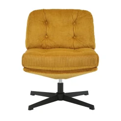 Poltrone-Poltrona girevole in velluto a coste (seduta 46 cm) Kult Miele