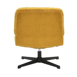 Poltrone-Poltrona girevole in velluto a coste (seduta 46 cm) Kult Miele