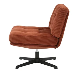 Poltrone-Poltrona girevole in velluto a coste (seduta 46 cm) Kult