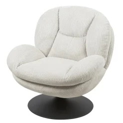 Poltrone-Poltrona girevole in velluto a coste (seduta 46 cm) Lomy