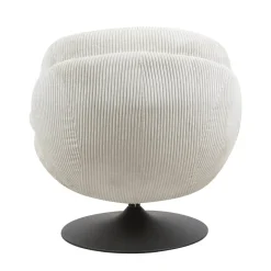 Poltrone-Poltrona girevole in velluto a coste (seduta 46 cm) Lomy