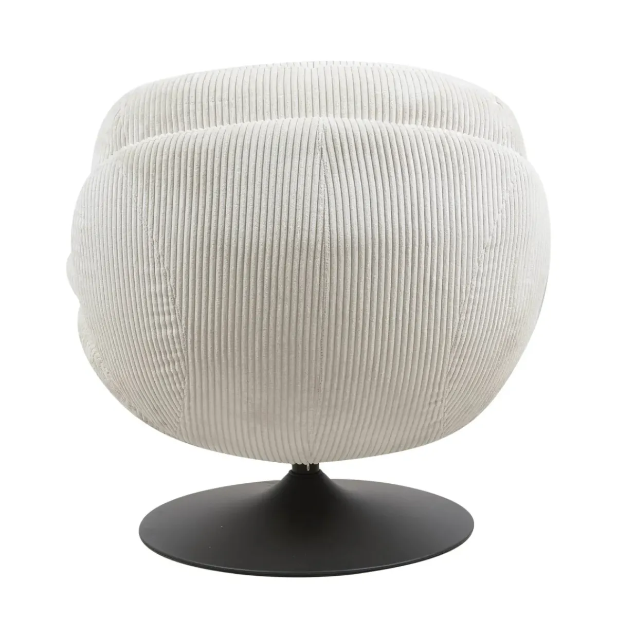 Poltrone-Poltrona girevole in velluto a coste (seduta 46 cm) Lomy