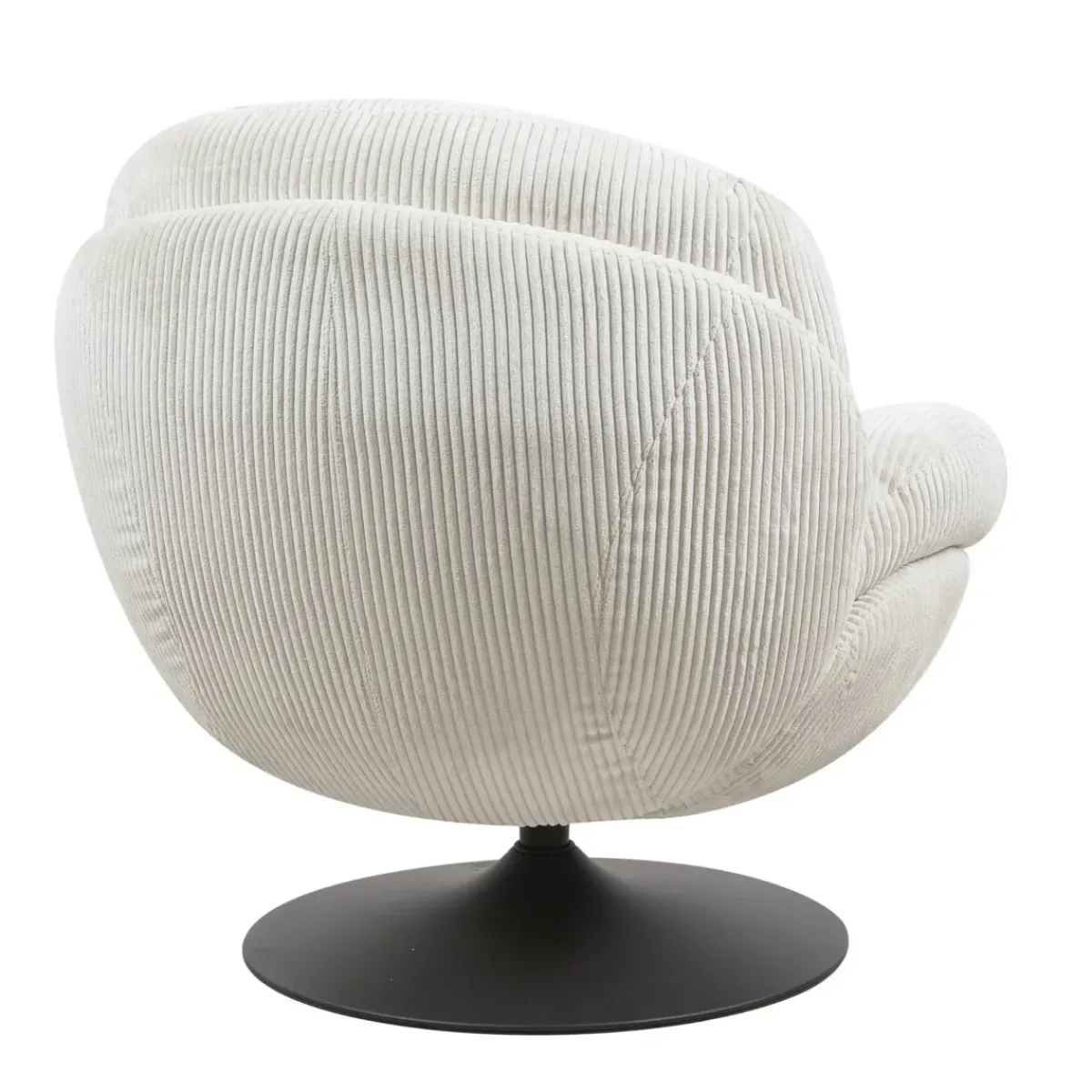 Poltrone-Poltrona girevole in velluto a coste (seduta 46 cm) Lomy